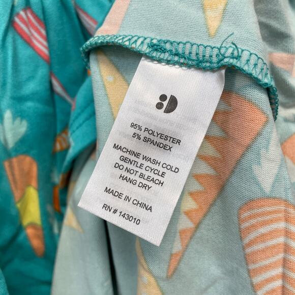 Dot Dot Smile Kids Turquoise Carrot Print Sleeveless  Tank Dress 3/4 - Picture 3 of 4